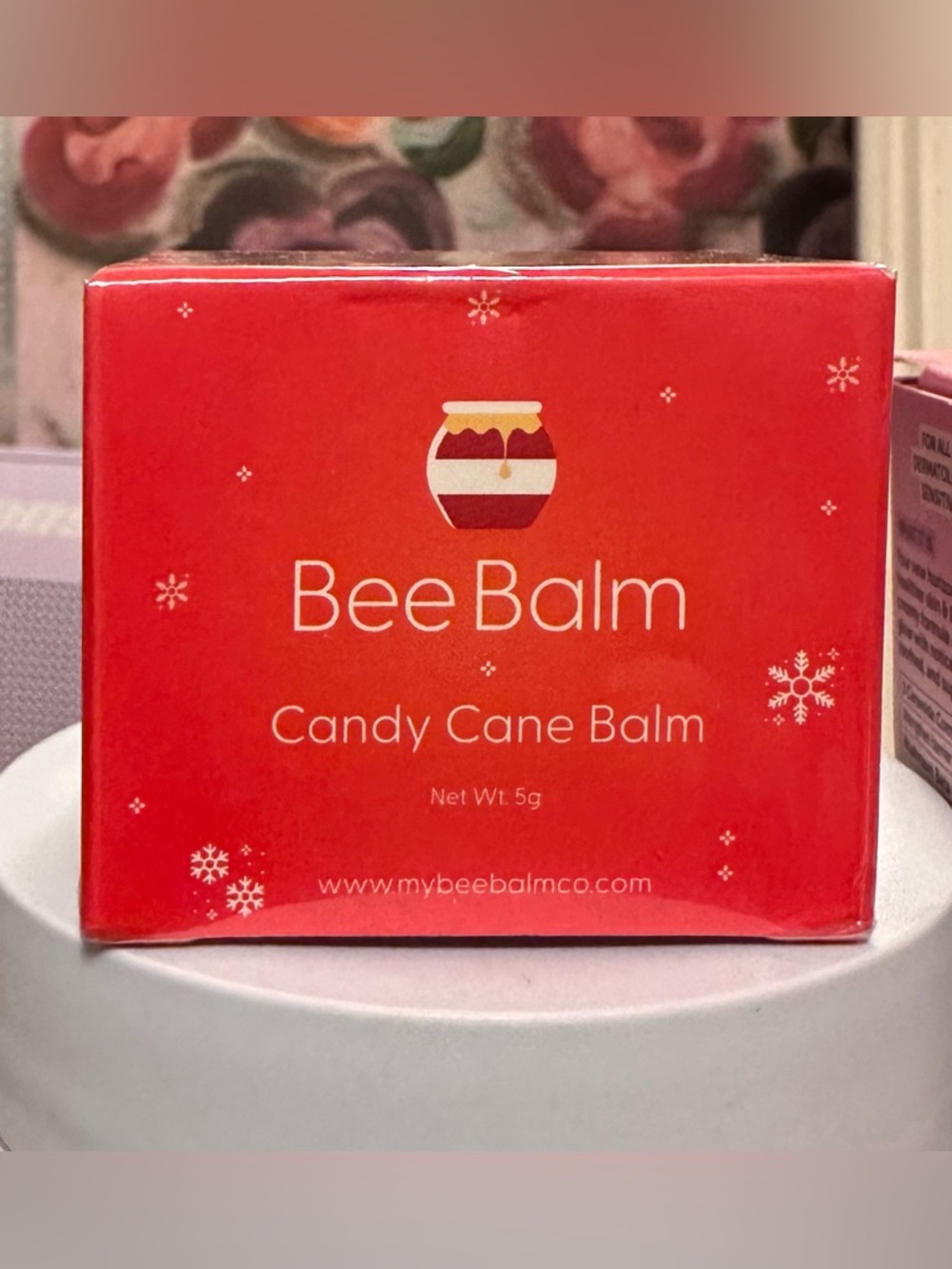 NIB~Bee Balm Candy Cane Lip Balm